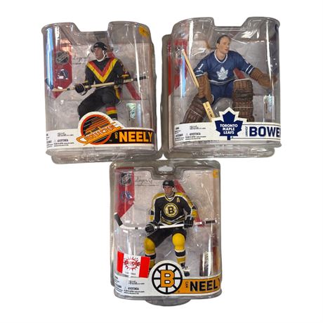 3 McFarlane Hockey Action Figures, In Original Blister Packs