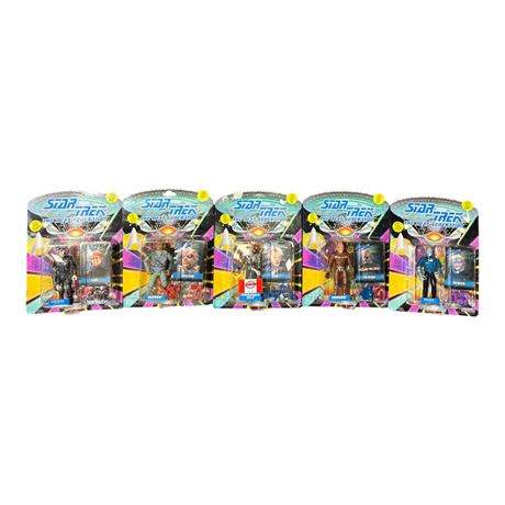 5 Playmates Star Trek Action Figures, In Original Blister Packs