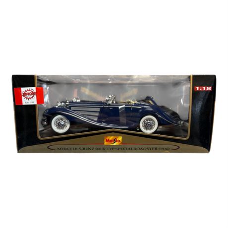 Maisto 1:18 Die Cast Metal Mercedes Benz 500K Typ Special Roadster 1936