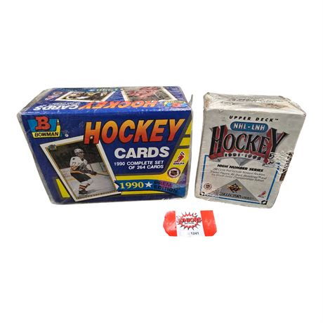 Upper Deck Nhl Hockey 91-92 Sealed Box &  Sealed Bowman Hockey Cards 1990