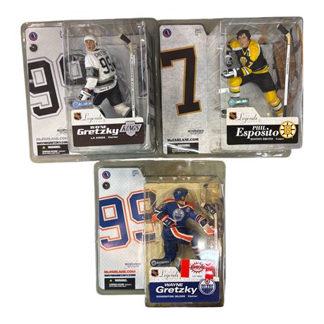 3 McFarlane Hockey Action Figures, In Original Blister Packs