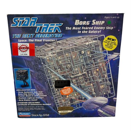 1994 Playmates Star Trek The Next Generation Borg Ship, In Original Box