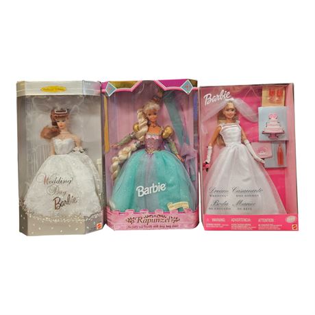 3 Vintage Mattel Barbies, In Original Boxes