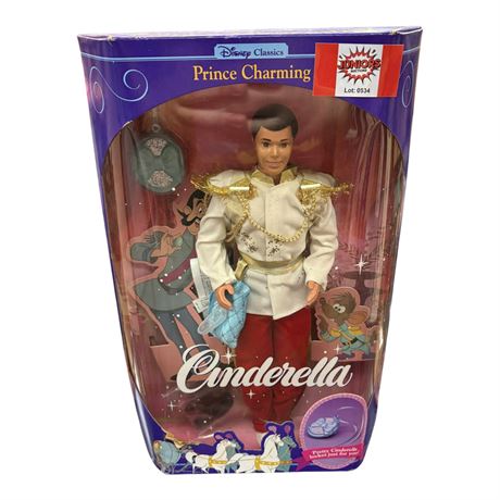 1991 Mattel Disney Cinderella Prince Charming Doll, In Original Box
