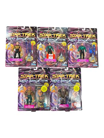 5 Playmates Star Trek Action Figures, In Original Blister Packs