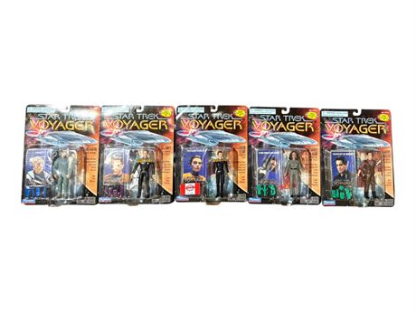 5 Playmates Star Trek Action Figures, In Original Blister Packs