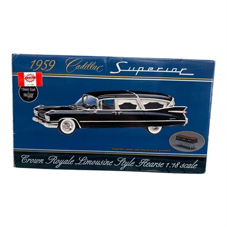Precision Miniatures 1:18 Die Cast Metal 1959 Cadillac Limousine Style Hearse