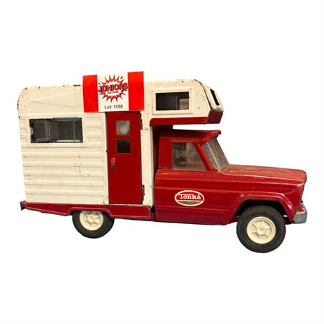 Vintage Pressed Steel Tonka Truck With Camper