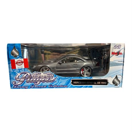 Maisto Playerz 1:18 Die Cast Metal Mercedes Benz Sl55 Amg, In Original Box