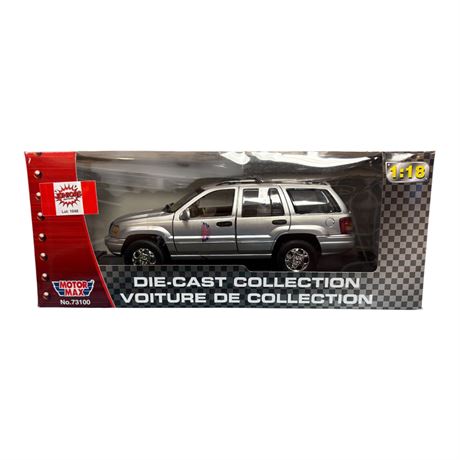 Motor Max 1:18 Die Cast Metal Jeep Grand Cherokee, In Original Box
