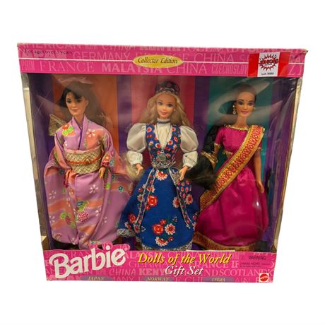 1995 Mattel Dolls Of The World Gift Set Barbie, In Original Box