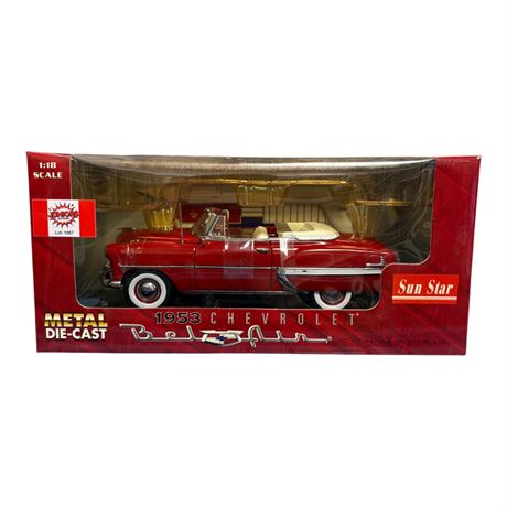Sun Star 1:18 Die Cast Metal 1953 Chevrolet Belair, In Original Box
