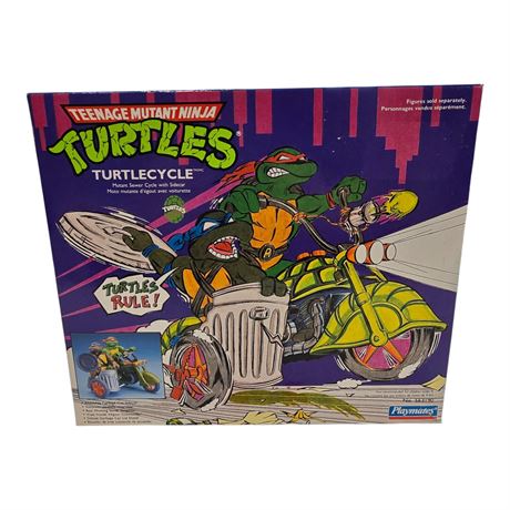 1989 Playmates Teenage Mutant Ninja Turtles Turtlecycle, In Original Box
