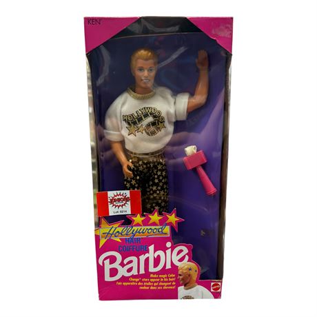 1992 Mattel Hollywood Hair Ken Barbie, In Original Box