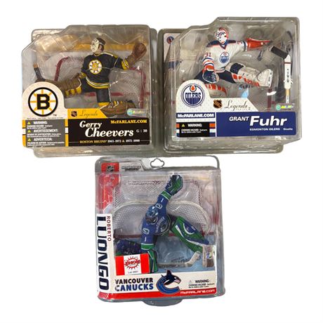 3 McFarlane Hockey Action Figures, In Original Blister Packs