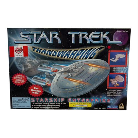 1996 Playmates Star Trek Transwarping Starship Enterprise, In Original Box