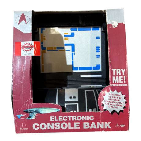 1994 Thinkway Star Trek Electric Console Bank, In Original Box