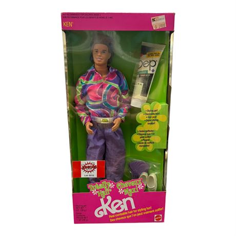 1991 Mattel Totally Hair Ken Barbie, In Original Box