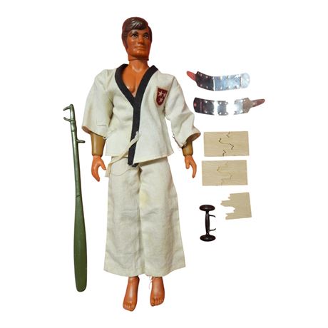 1971 Big Jim Olympic "Karate Chop" Arm Action Figure, With Accessories