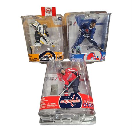 3 McFarlane Hockey Figures, In Original Blister Packs