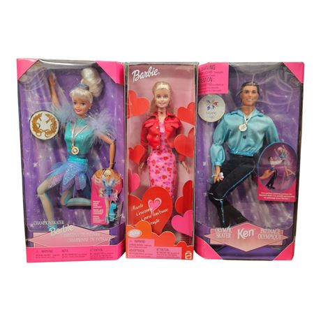 3 Vintage Mattel Barbies, In Original Boxes