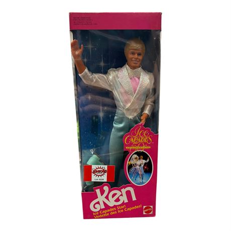 1989 Mattel Ice Capades 50Th Anniversary Ken Barbie, In Original Box