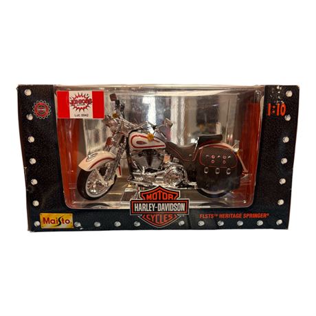 Maisto 1:10 Flsts Heritage Springer Harley Davidson Motorcycles, In Original Box