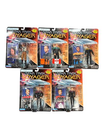 5 Playmates Star Trek Action Figures, In Original Blister Packs