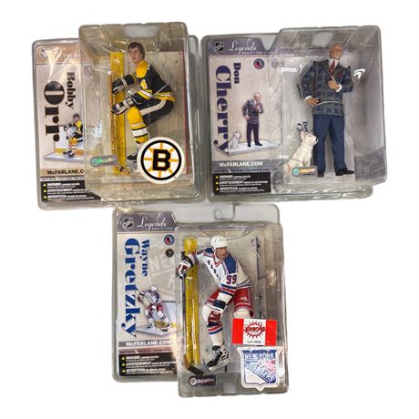 3 McFarlane Hockey Action Figures, In Original Blister Packs