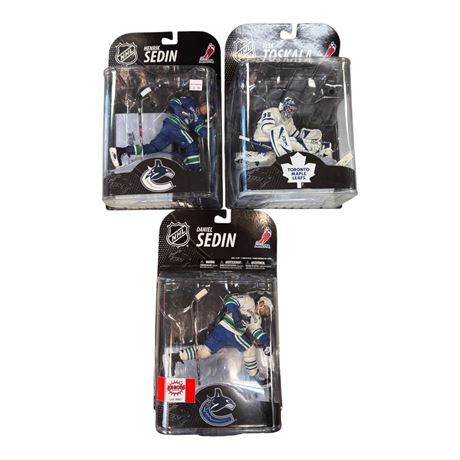 3 McFarlane Hockey Action Figures, In Original Blister Packs