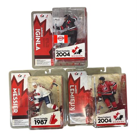3 McFarlane Hockey Action Figures, In Original Blister Packs