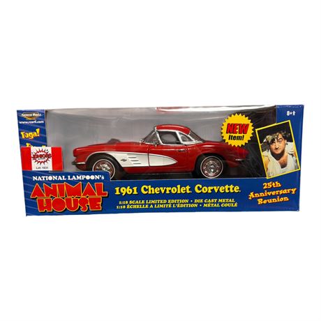 Ertl American Muscle 1:18 Die Cast Metal Animal House 1961 Chevrolet Corvette