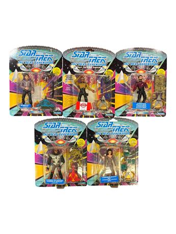 5 Playmates Star Trek Action Figures, In Original Blister Packs