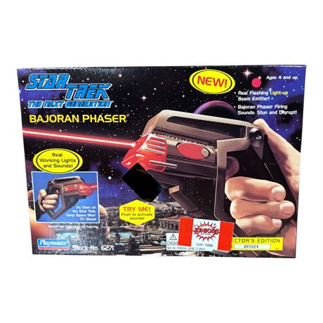 1995 Playmates Star Trek The Next Generation Bajoran Phaser, In Original Box