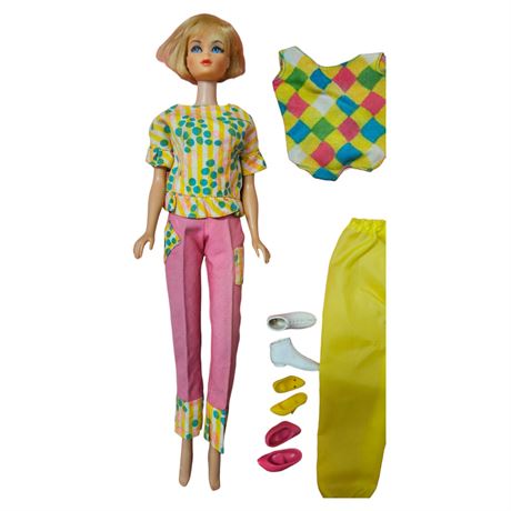 1958 Blonde #6 Barbie In 1971 "Color Magic Mix N' Matchers" Outfit