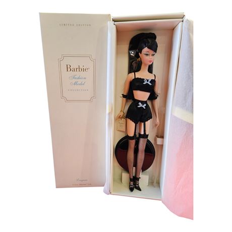 2000 Mattel Silkstone Lingerie "Black Hair" Barbie, In Original Box
