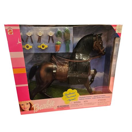 1999 Mattel Barbie Brushable Beauties Sunflower Horse, In Original Box