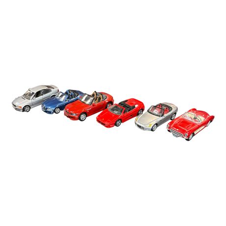 6 Assorted Die Cast Model Cars
