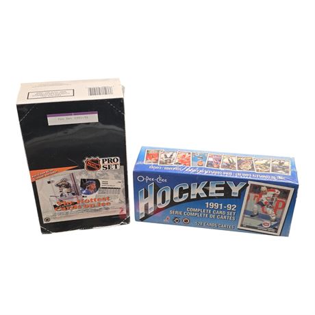 2 Sealed Hockey Card Booster Boxes, Nhl Proset 91/92, O-Pee-Chee 91/92