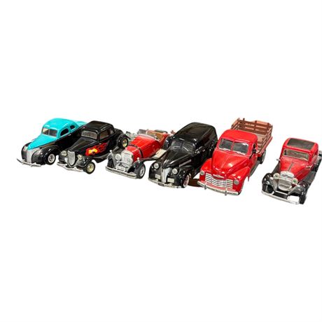 6 Assorted Die Cast Model Cars