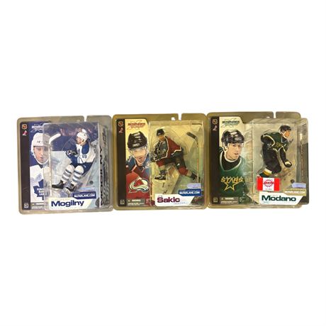 3 McFarlane Hockey Action Figures, In Original Blister Packs