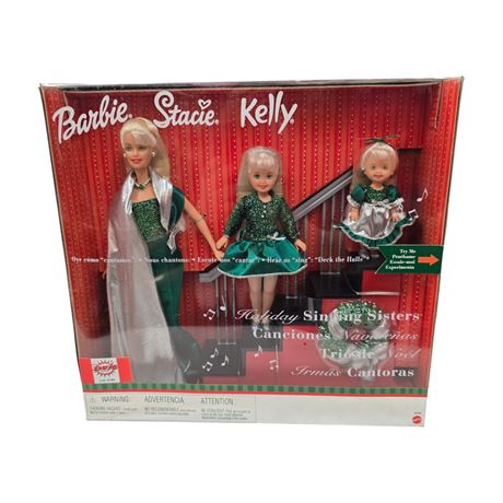 2000 Mattel Holiday Singing Sisters Barbie, In Original Box