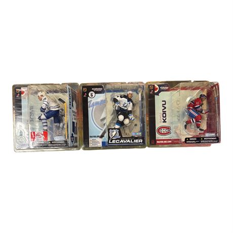 3 McFarlane Hockey Figures, In Original Blister Packs