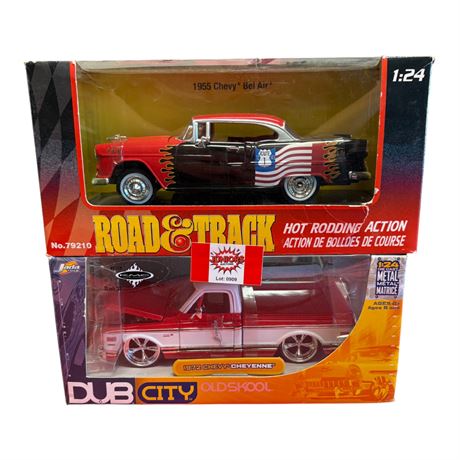 2 1:24 Die Cast Metal Cars, In Original Boxes