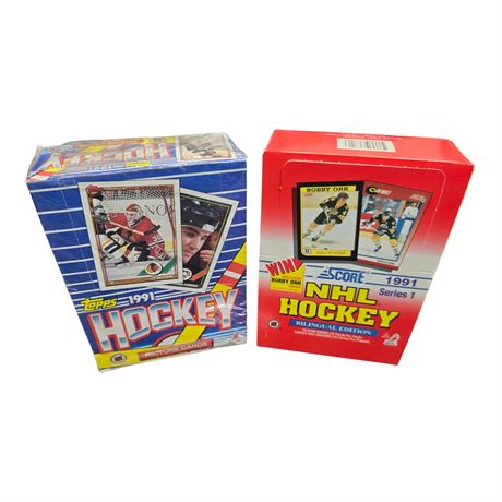 Score 1991 Nhl Hockey Booster Box & Sealed Topps 1991 Hockey Booster Box
