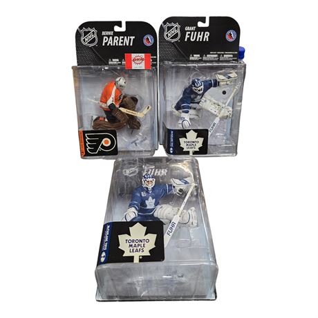 3 McFarlane Hockey Figures, In Original Blister Packs