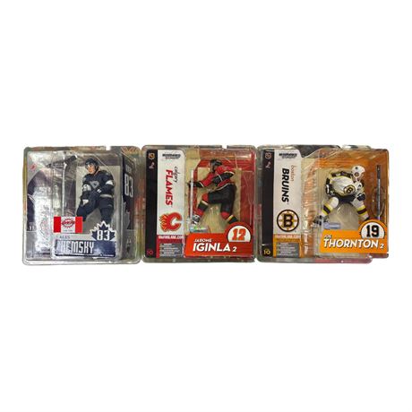 3 McFarlane Hockey Figures, In Original Blister Packs