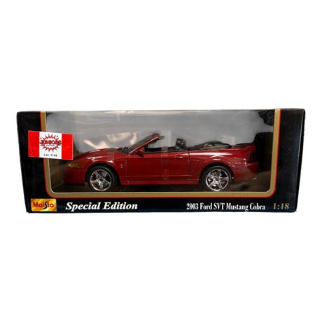 Maisto 1:18 Die Cast Metal 2003 Ford Svt Mustang Cobra, In Original Box