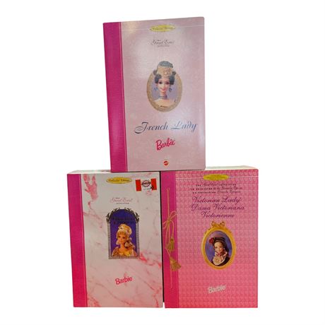 3 Vintage Mattel Barbies, In Original Boxes