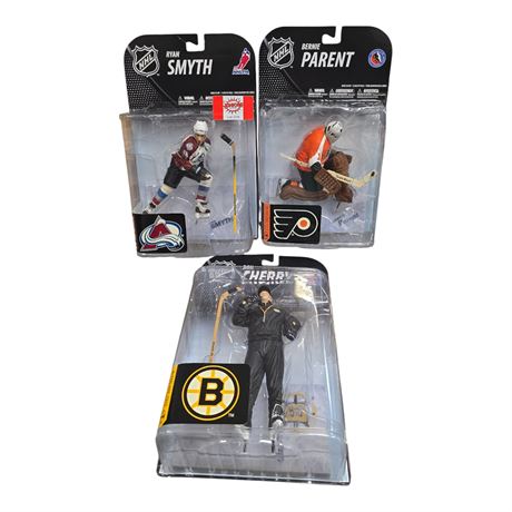3 McFarlane Hockey Figures, In Original Blister Packs
